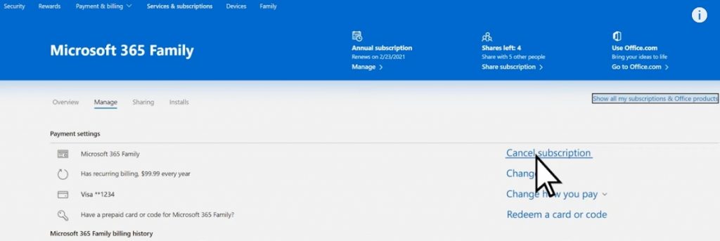 How To Cancel Microsoft Subscription Schemaninja