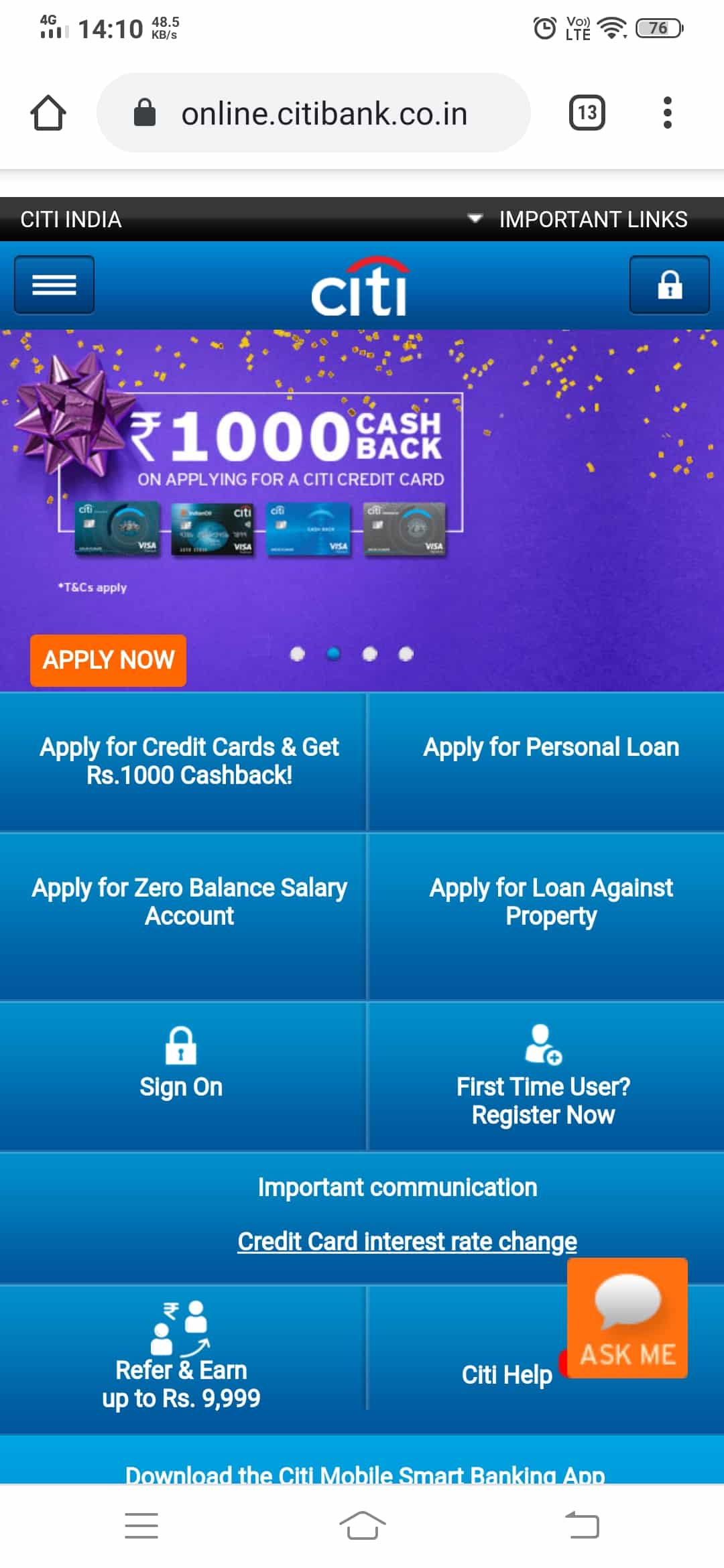 10 Easy Ways of CitiBank Credit Card Online Payment 2020