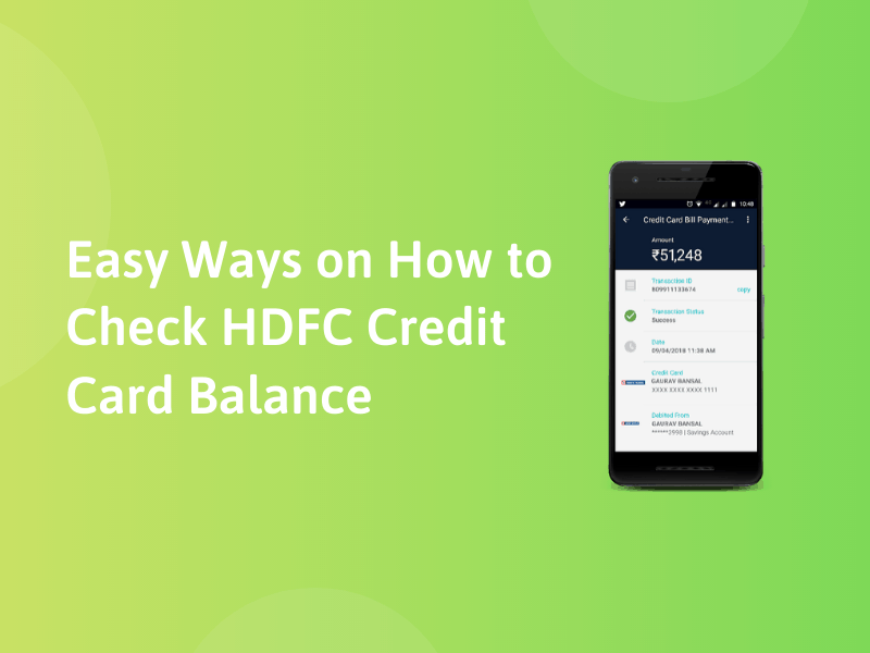 Easy Ways on How to Check HDFC Credit Card Balance