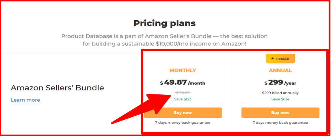 AMZScout Pricing Plan 