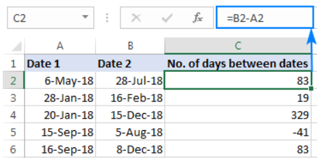 How To Calculate Days Between Two Dates 2