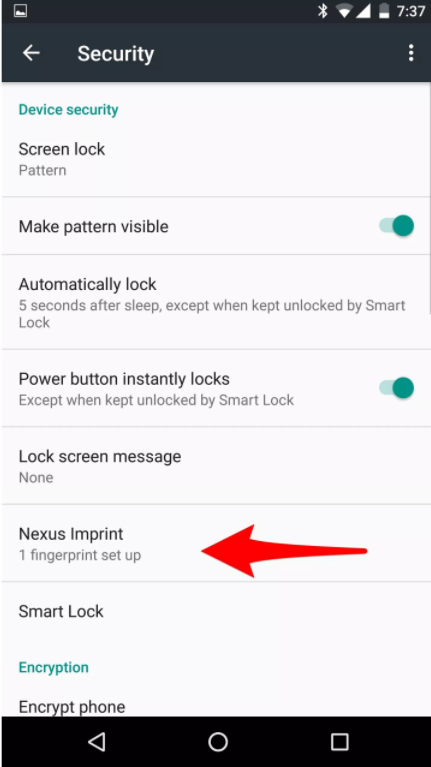 Google Nexus 5X - How to Use Fingerprint Lock on Android