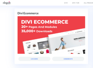 Divi - E-commerce