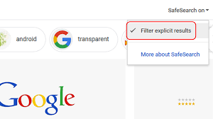 Google safe search results
