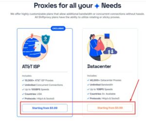 Shiftproxy Pricing & How To Buy Guide Step1