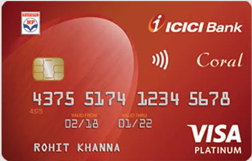 ICICI HPCL Coral VISA Platinum Card