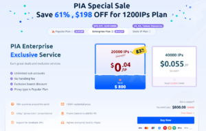 Pia S5 Proxy Enterprise Plan