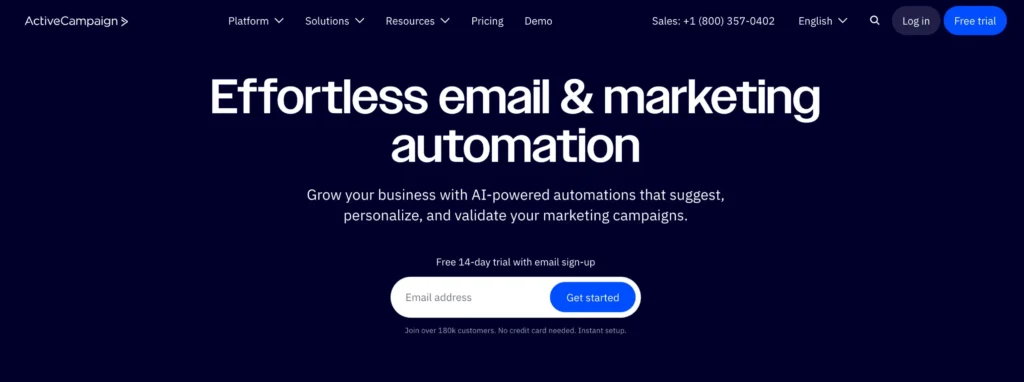 ActiveCampaign Sales