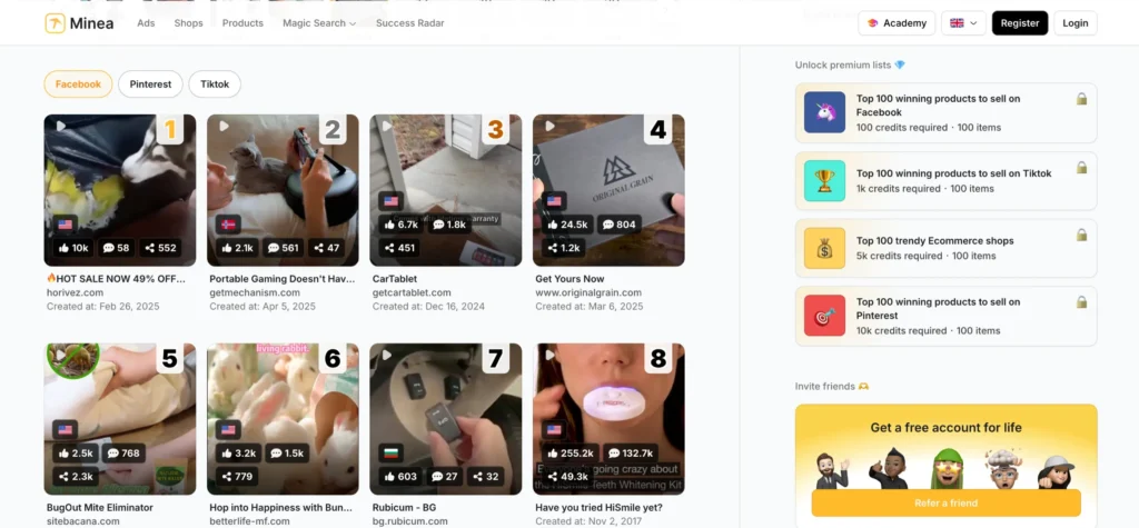 Best Features of Minea 