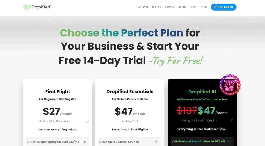 Dropified Pricing Plans: