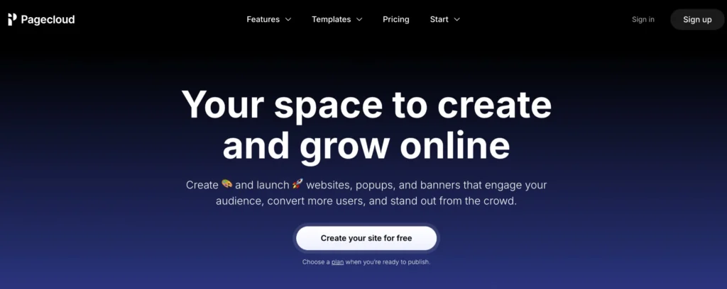 Get Started with PageCloud for Free