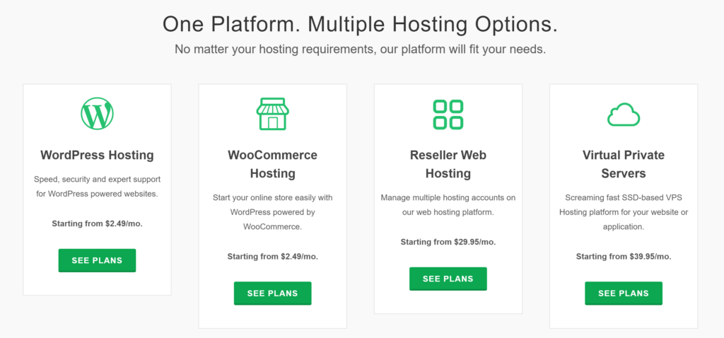 Greengeeks-Hosting-options