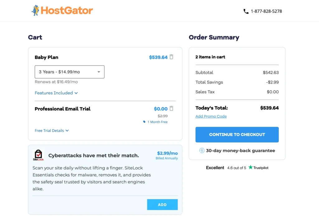 HostGator - Checkout