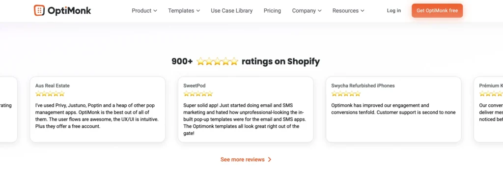 OptiMonk Customer Reviews & Testimonials: 