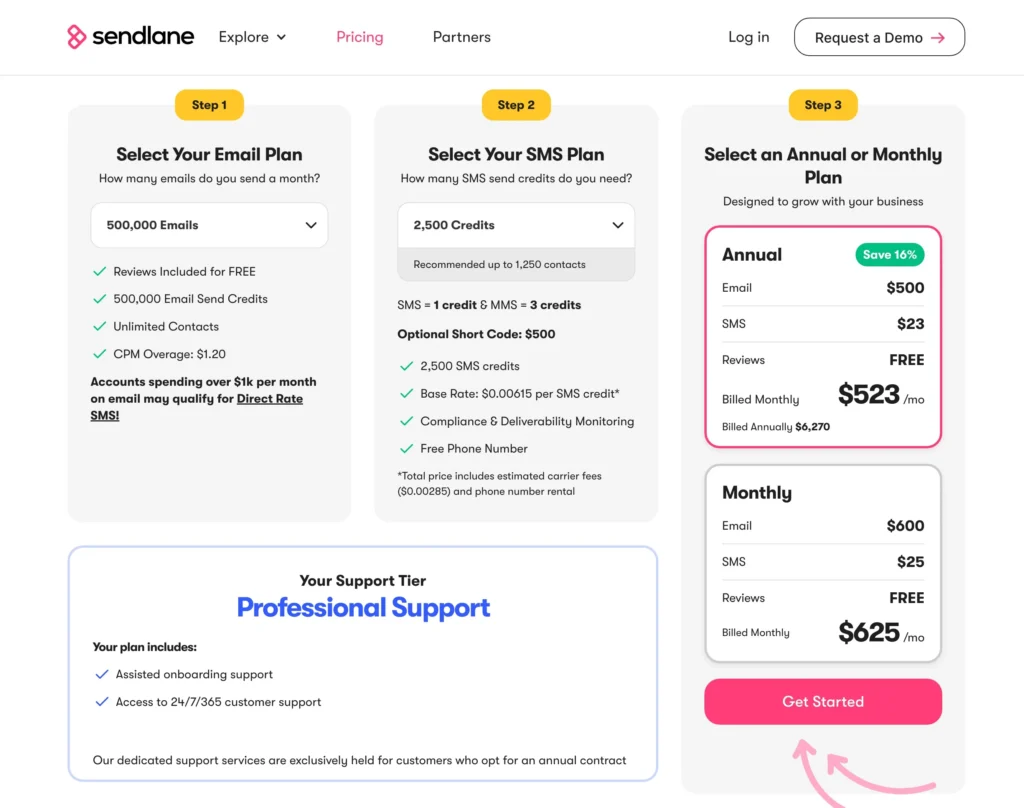 Sendlane Pricing Options
