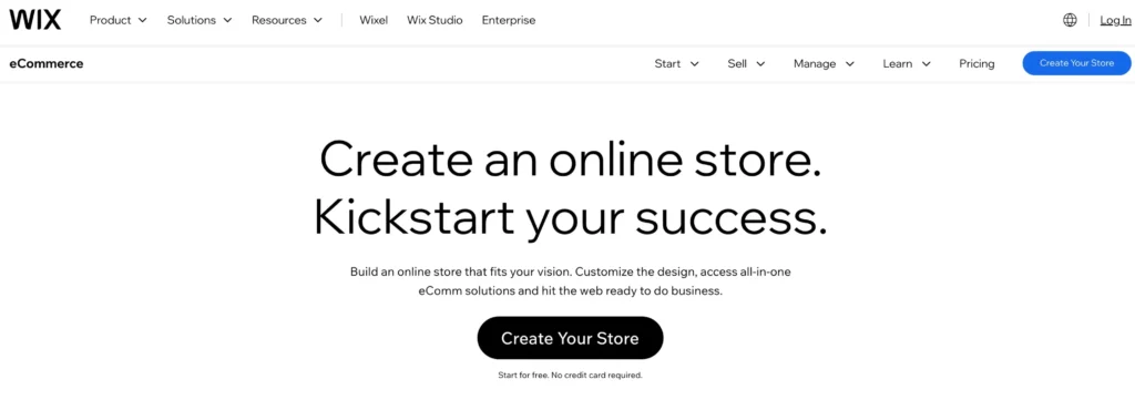 Setting Up Shop - Wix