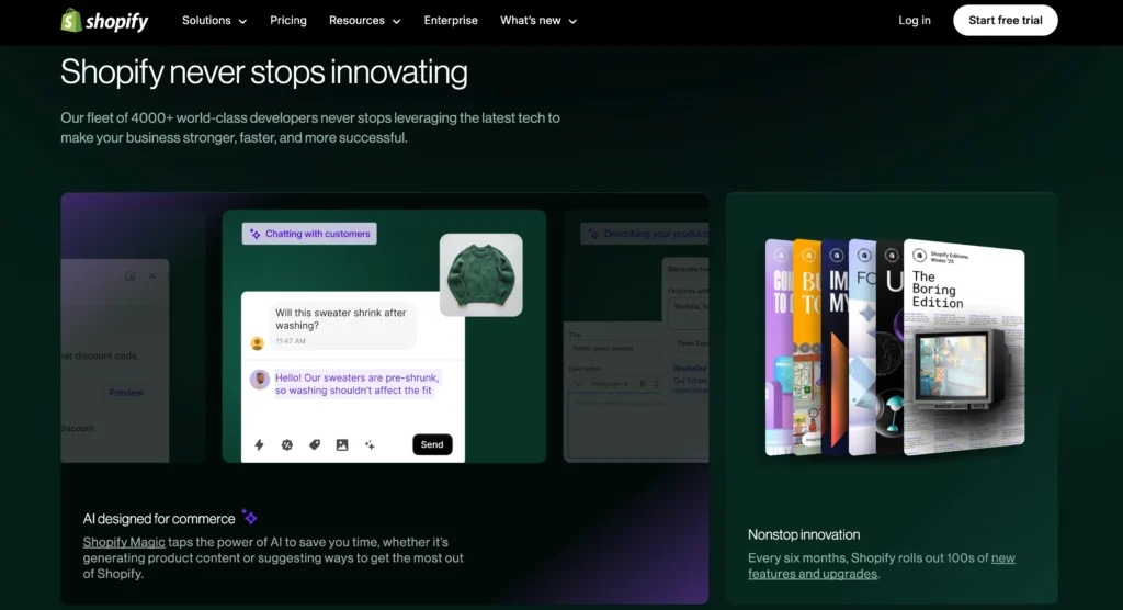 Shopify – Best for Full E-Commerce Stores