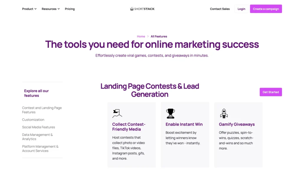 ShortStack: Key Products