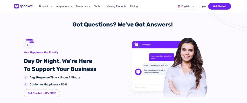 Spocket Customer Support: