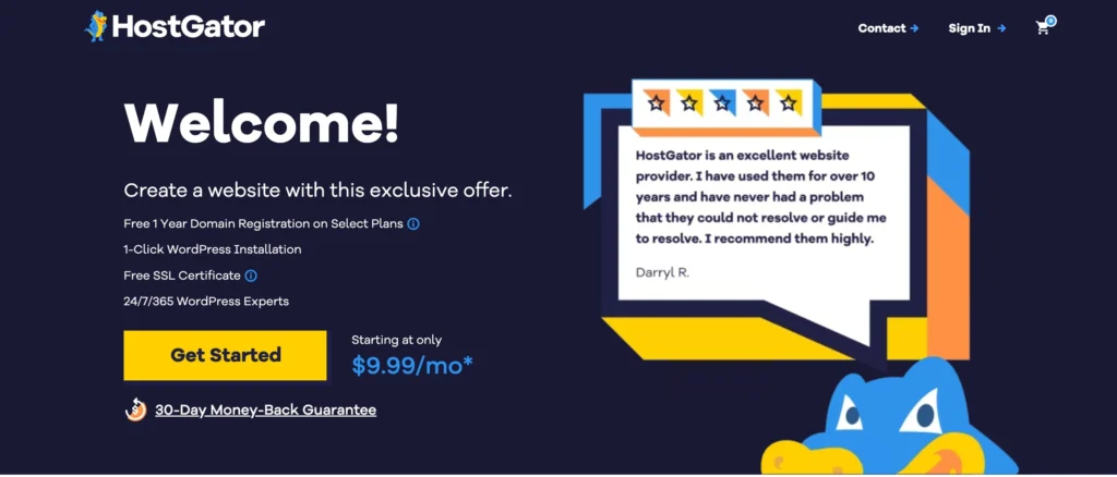 Visit the HostGator Website