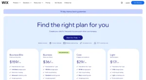 Wix: Pricing Details