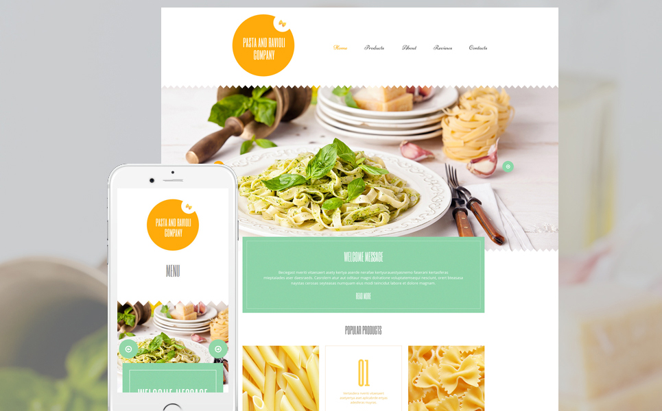 Pasta and Ravioli Company WordPress Template