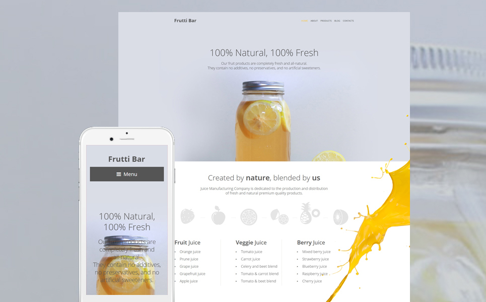 Frutti Bar WordPress Theme