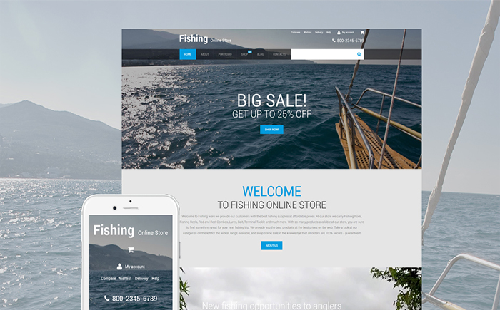 Fishing Online Store WooCommerce Theme