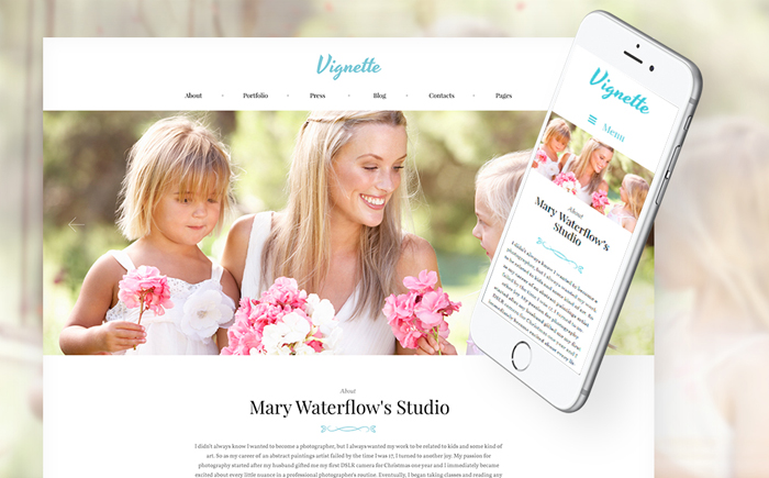 Vignette portfolio WP Theme