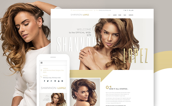 Shannon Lopez - Celebrity WordPress Theme 