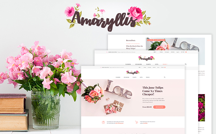 Amaryllis - Flower Shop WooCommerce Theme