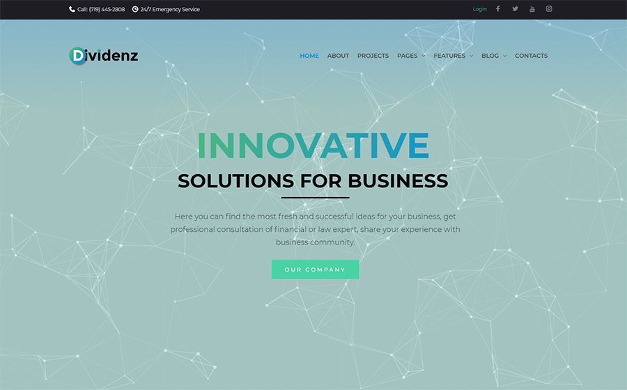 Dividenz - Investment Company Elementor WordPress Theme