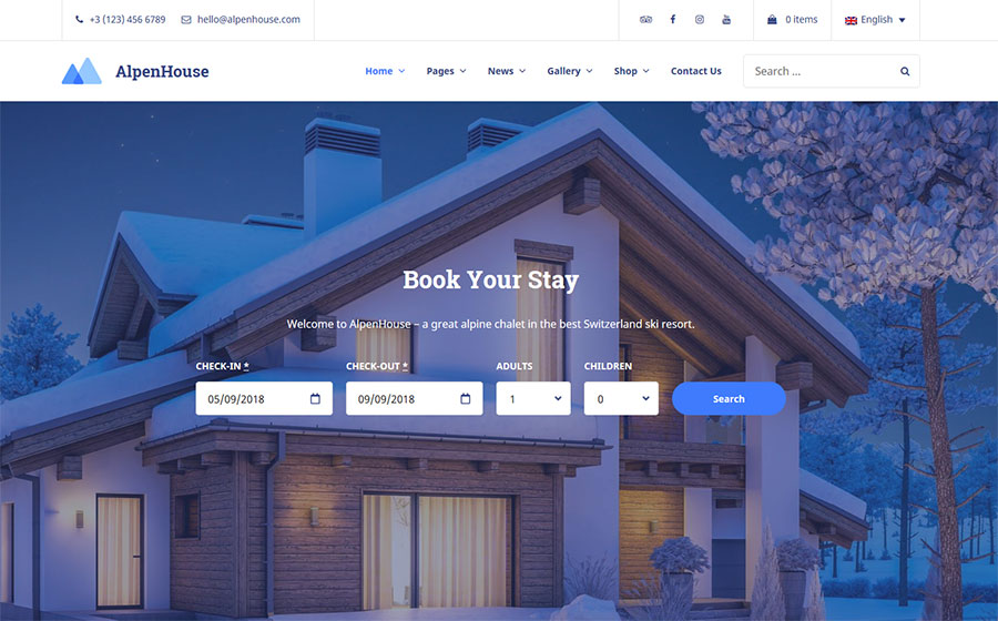 AlpenHouse - Vacation Rental WordPress Theme