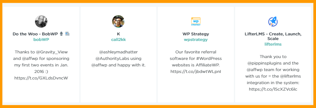 AffiliateWP- Testimonials