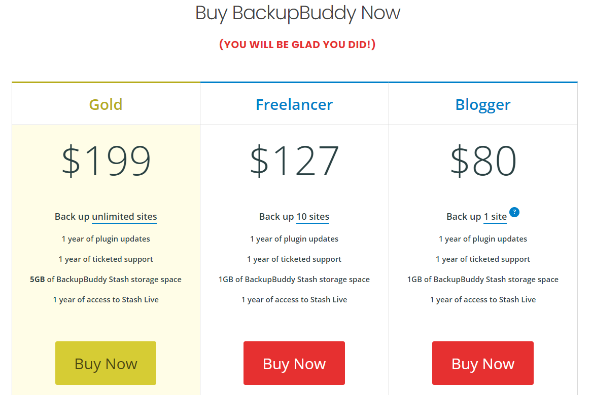 BackupBuddy-Pricing