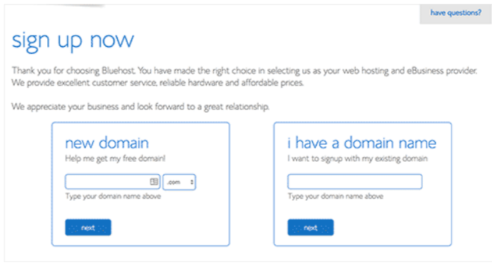 Bluehost Sign up- Create a Website With WordPress
