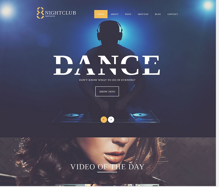 Club Life WordPress Template