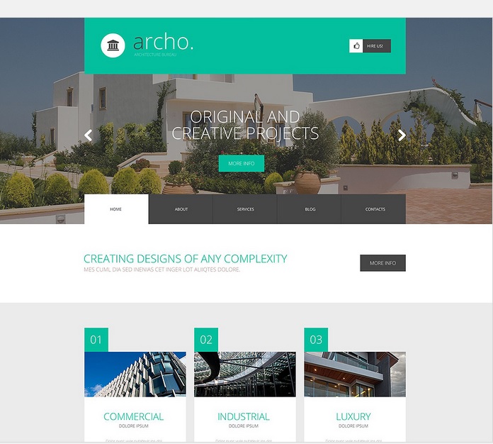 Creative Building Design WordPress Template