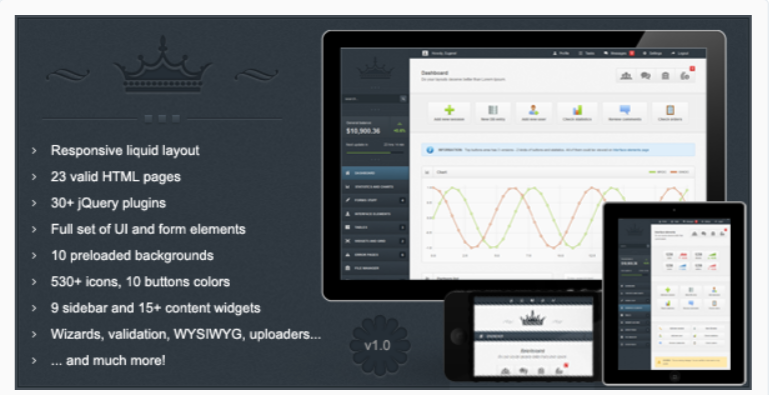 Crown Premium Responsive - WordPress Admin Themes