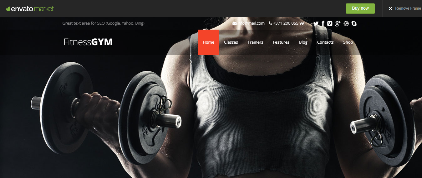 FitnessGYM - WordPress Sports Theme For Club