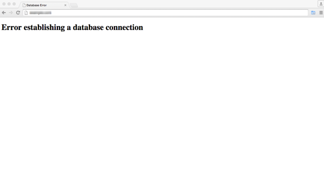 Fix error establishing a database connection in wordpress
