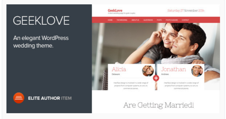 GeekLove- WordPress Wedding Themes