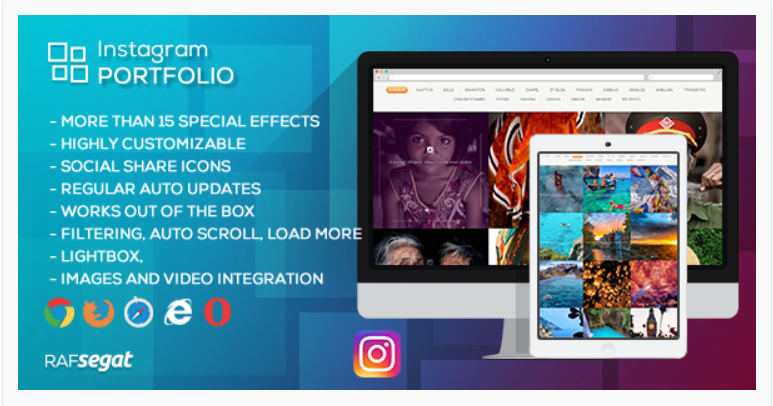 Instagram Portfolio - WordPress Instagram Plugins