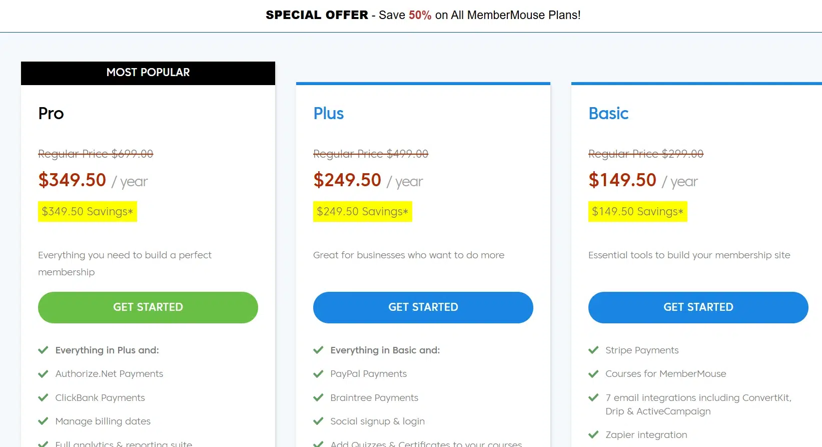 Membermouse Pricing