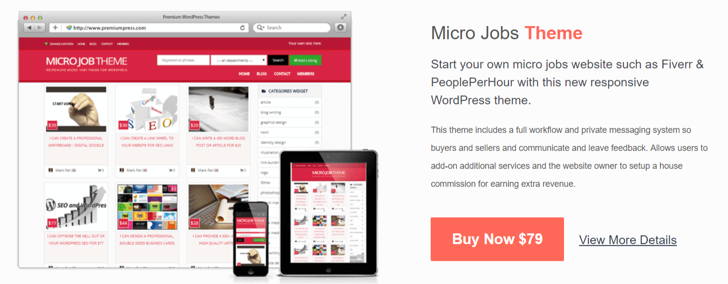 Micro Job Themes- PremiumPress Themes