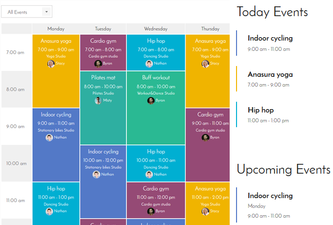 MotoPrees timetable