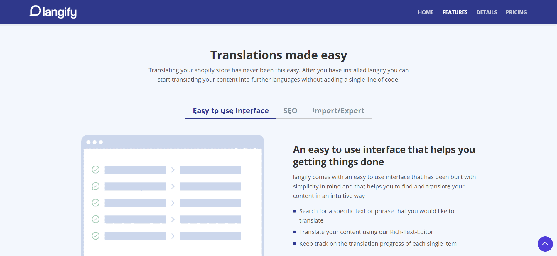 Langify Features- Weglot vs Langify