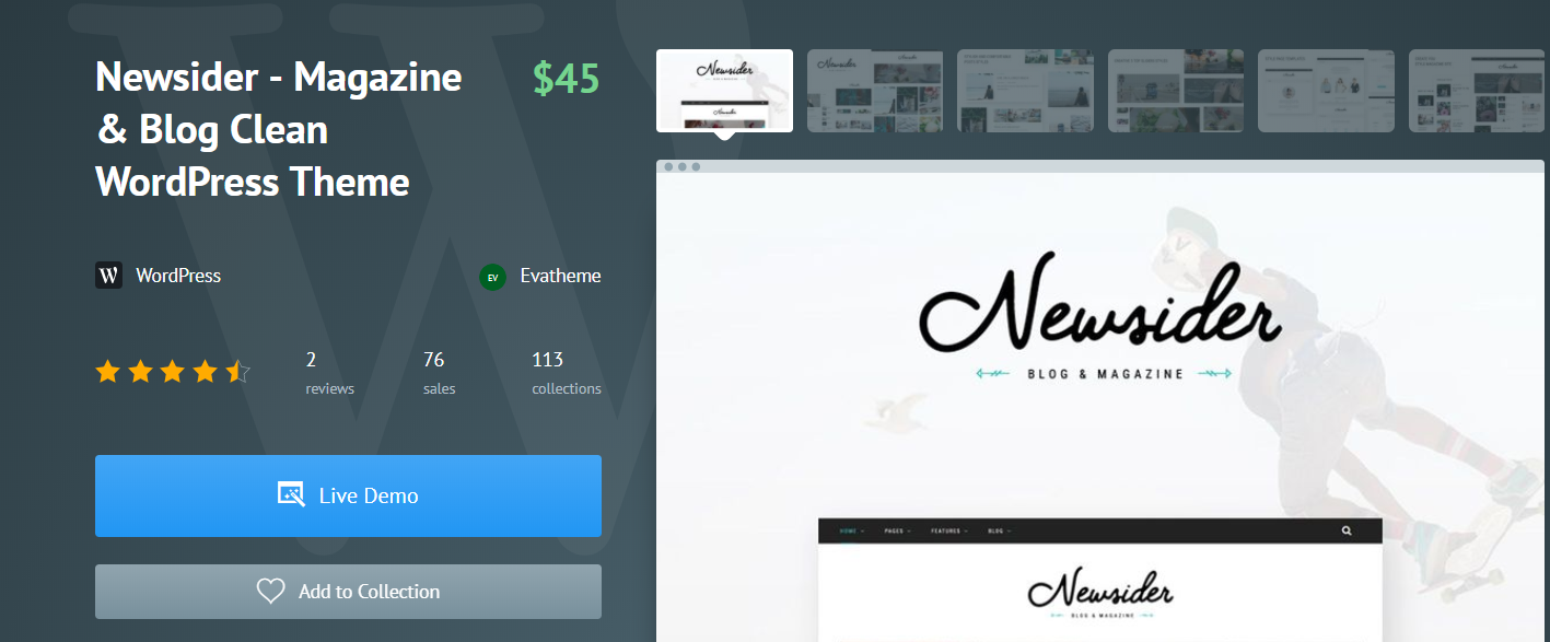 Newsider - Fashion WordPress Themes