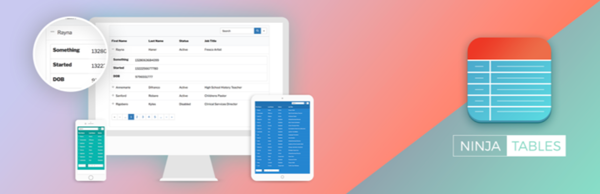 Ninja Tables – Table of Content Plugins for WordPress