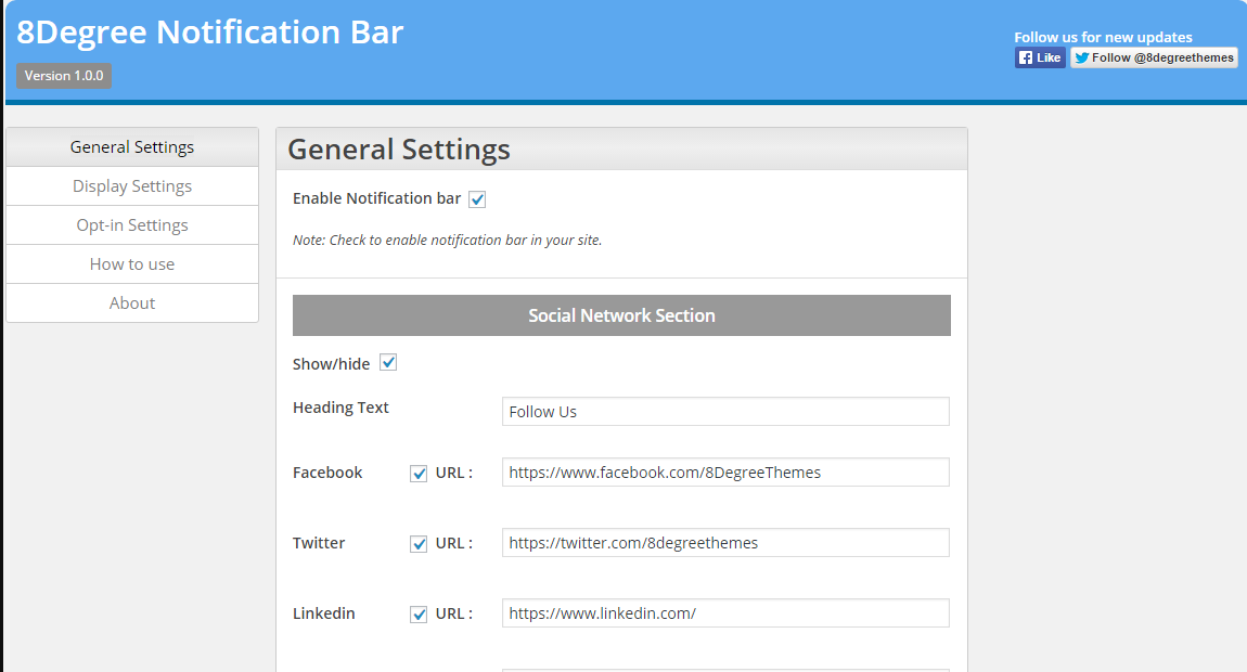 Notification Bar WordPress Plugin